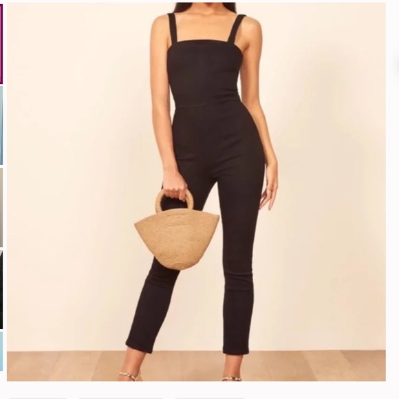 Reformation‎  Black Miley Jumpsuit sz 4 NWT - Picture 1 of 9